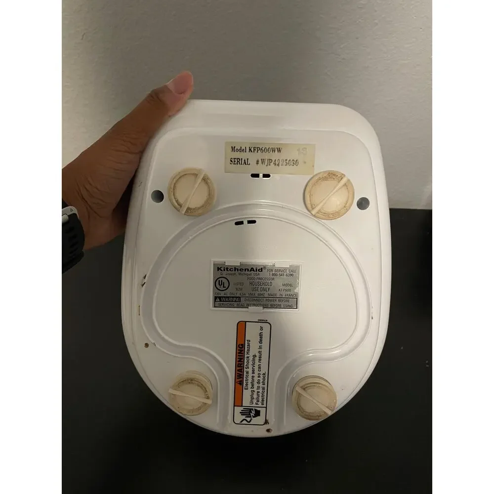 KitchenAid KFP600WW Ultra Power Food Processor White Bowl Lid S Blade France